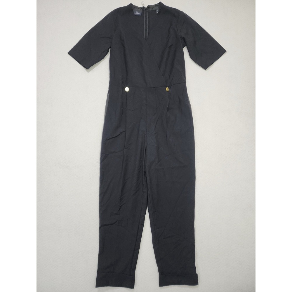 Scotch & Soda One-Piece Jumpsuit Womens Small Black Short Sleeve Back Zipper